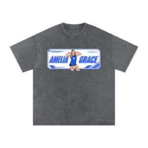 Amelia Grace Snow Washed Oversized TEE - Image 4