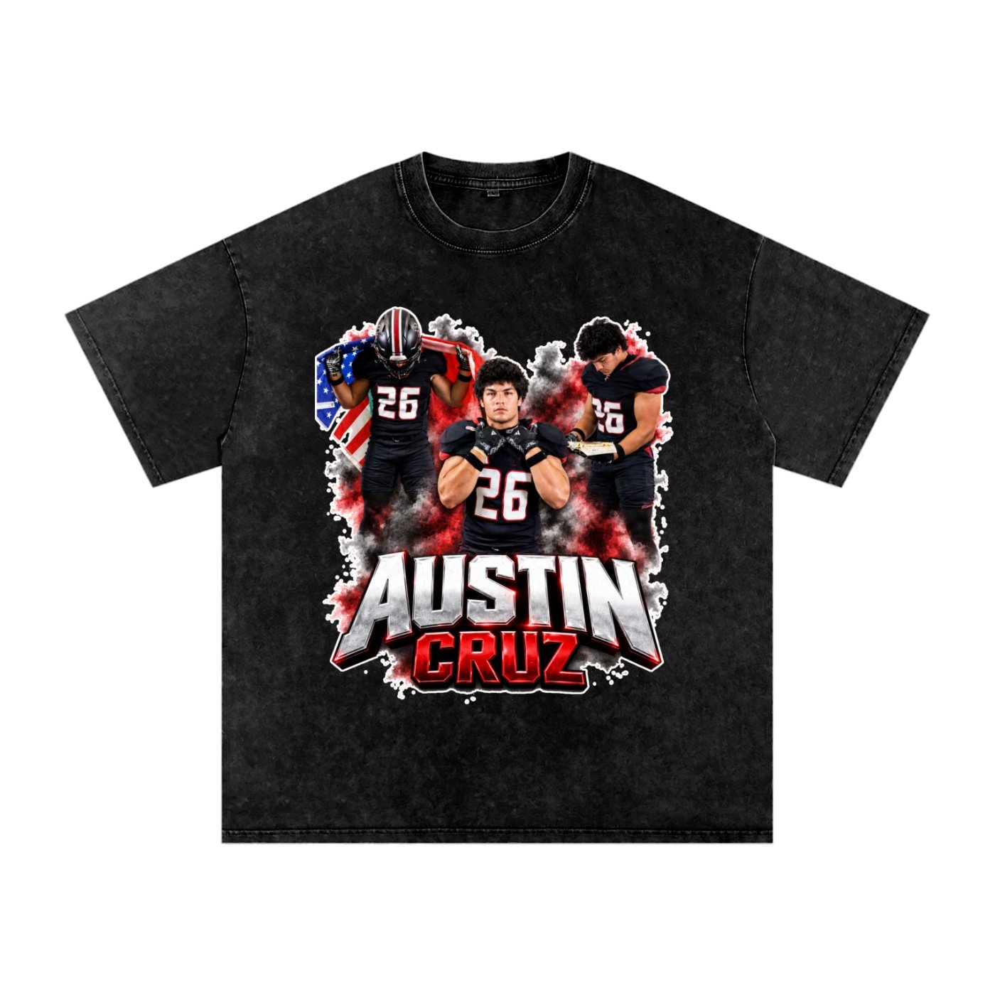 Austin Cruz Snow Washed Oversized TEE - Image 1