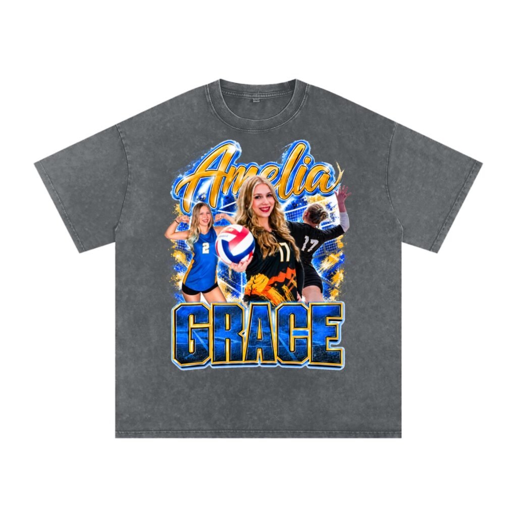 Amelia Grace Snow Washed Oversized TEE