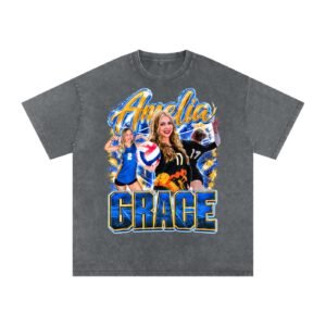 Amelia Grace Snow Washed Oversized TEE - Image 4