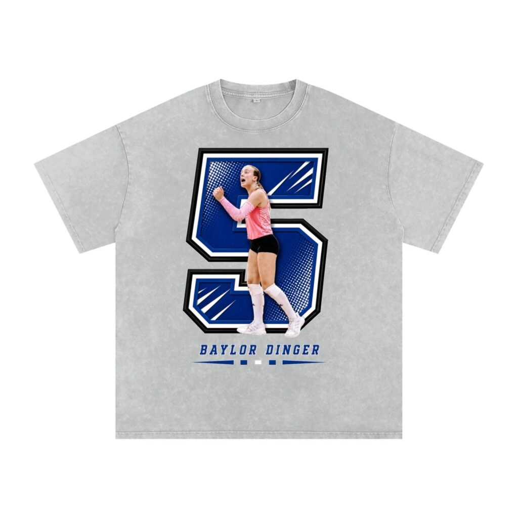 Baylor dinger Snow Washed Oversized TEE