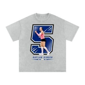 Baylor dinger Snow Washed Oversized TEE - Image 3