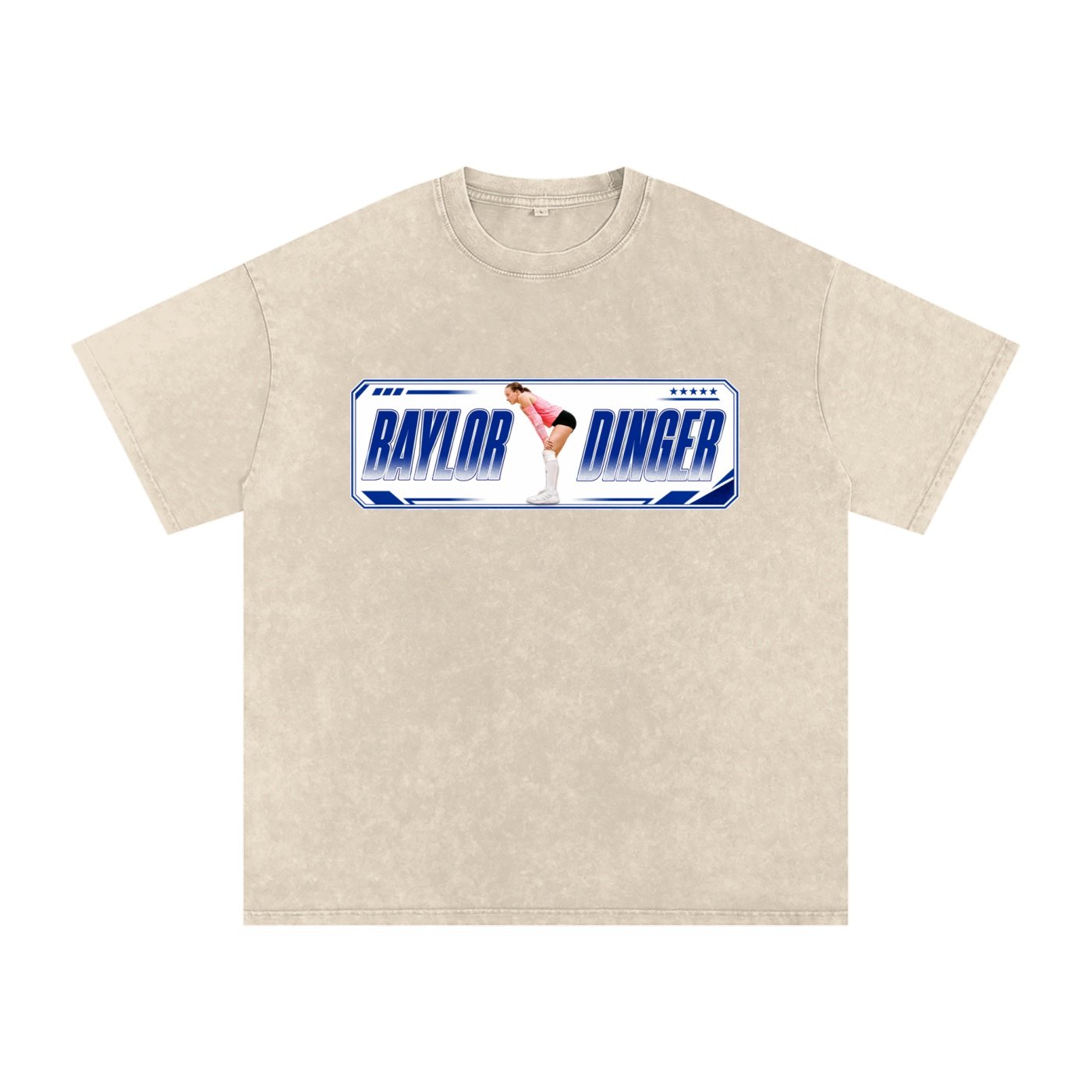 Baylor dinger Snow Washed Oversized TEE - Image 2