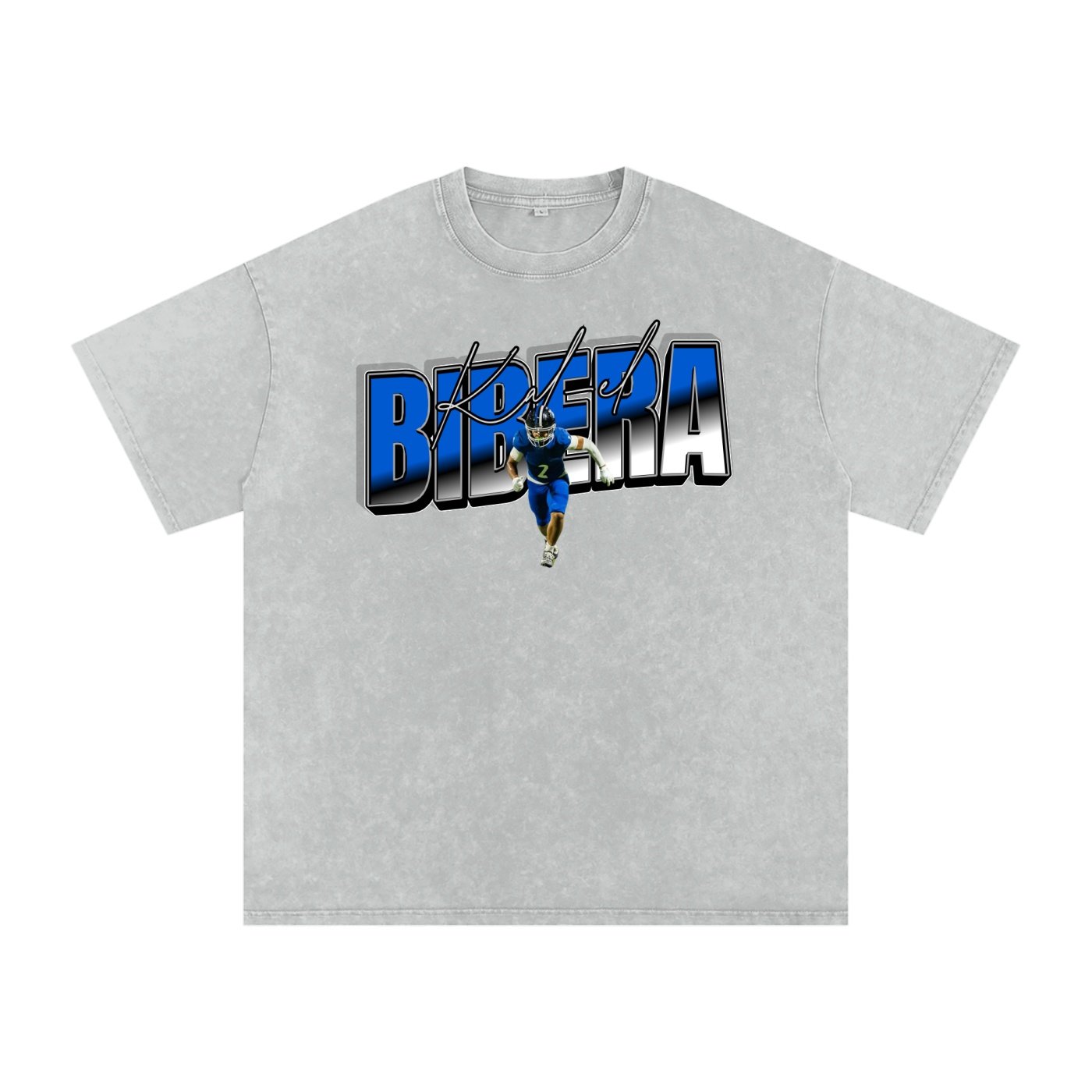 kal-el bibera Snow Washed Oversized TEE - Image 3