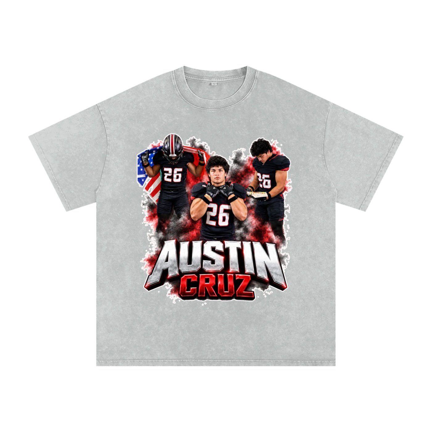 Austin Cruz Snow Washed Oversized TEE - Image 3