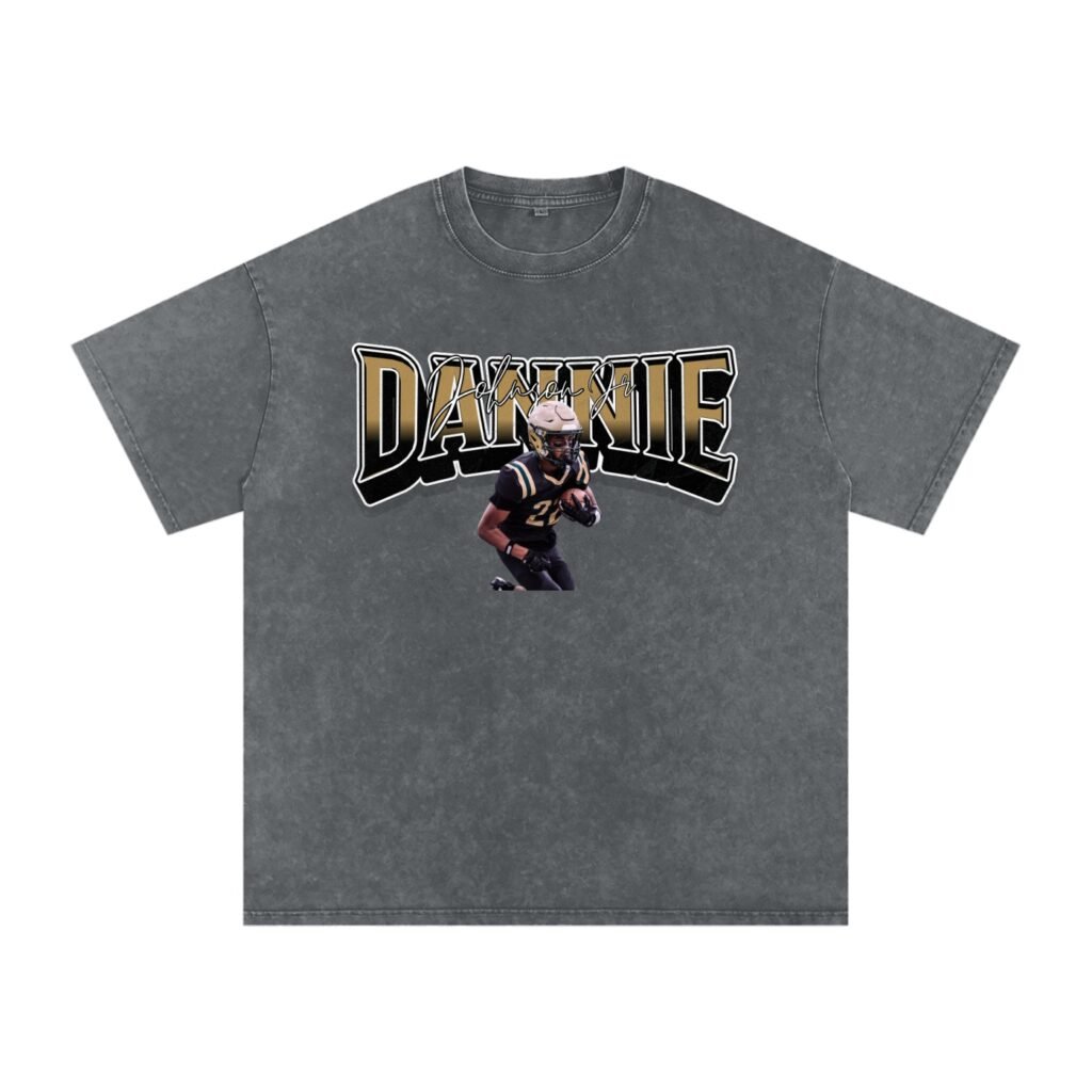 Dannie Johnson jr Snow Washed Oversized TEE