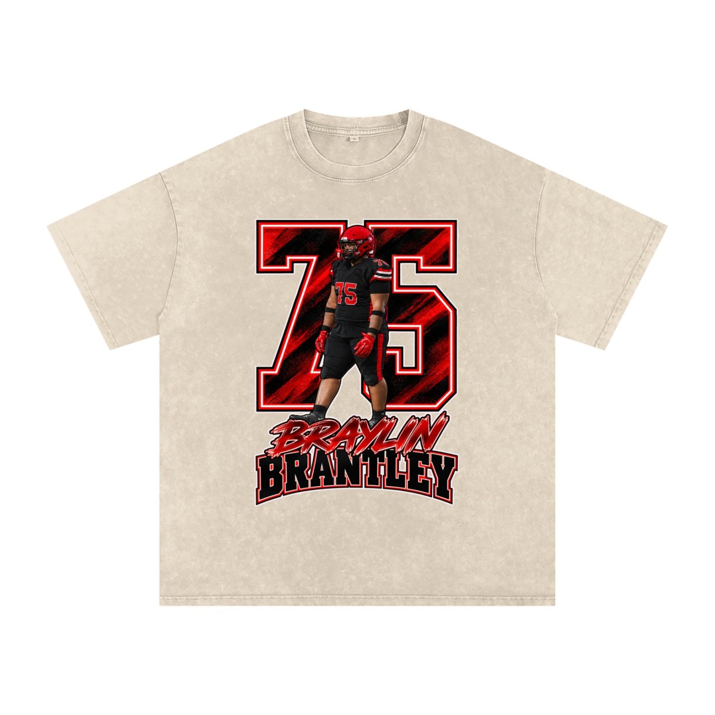 Braylin Brantley Snow Washed Oversized TEE - Image 2
