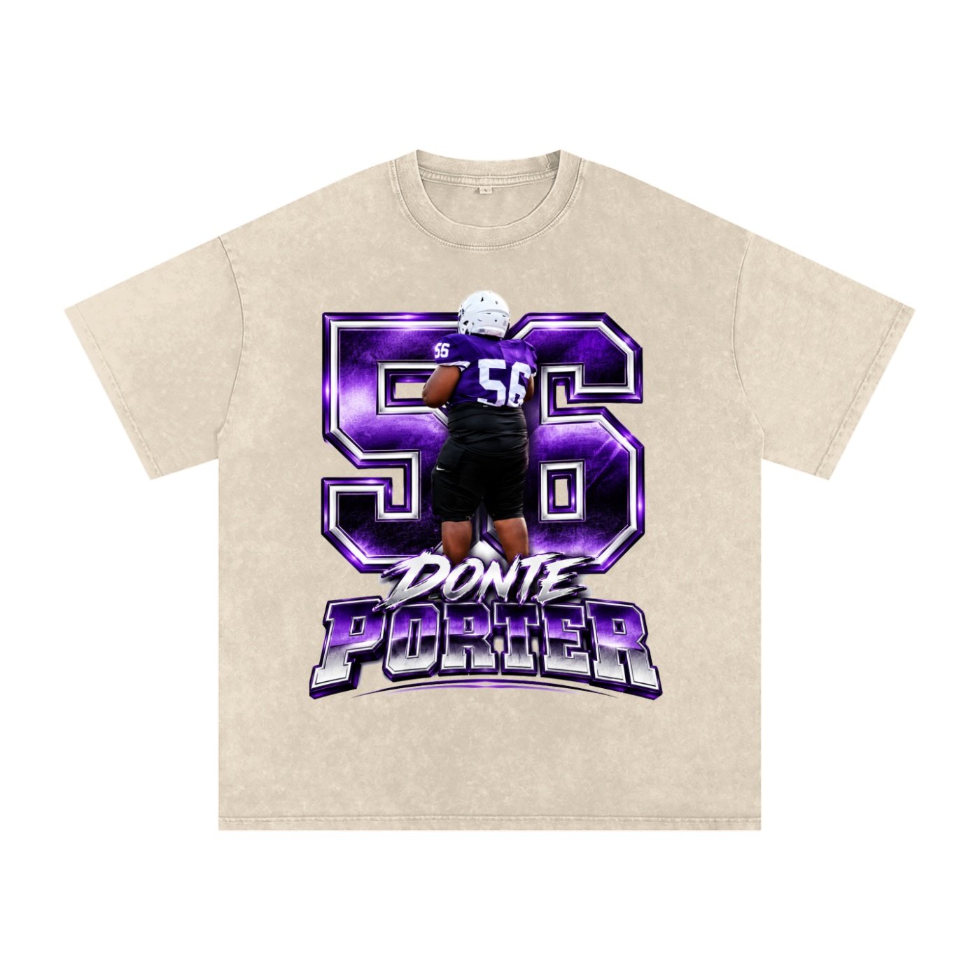Donte Porter ll Snow Washed Oversized TEE - Image 2