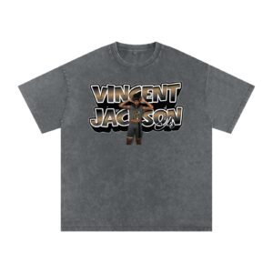 Vincent Jackson Jr Snow Washed Oversized TEE - Image 4