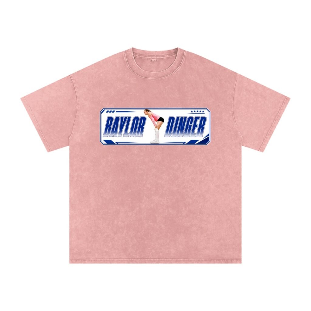 Baylor dinger Snow Washed Oversized TEE