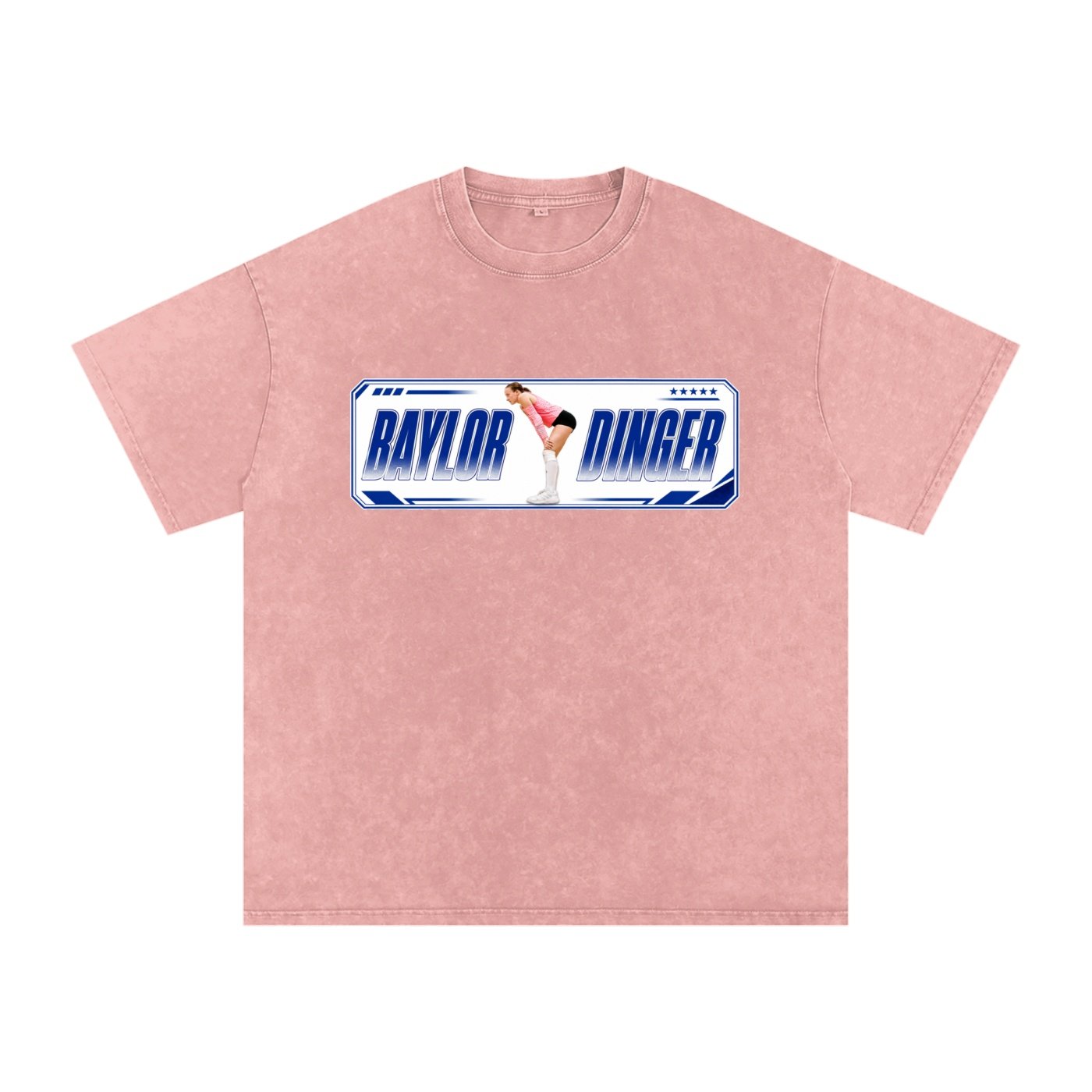 Baylor dinger Snow Washed Oversized TEE - Image 5