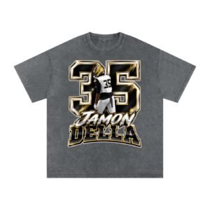 Jamon Della  Snow Washed Oversized TEE - Image 4