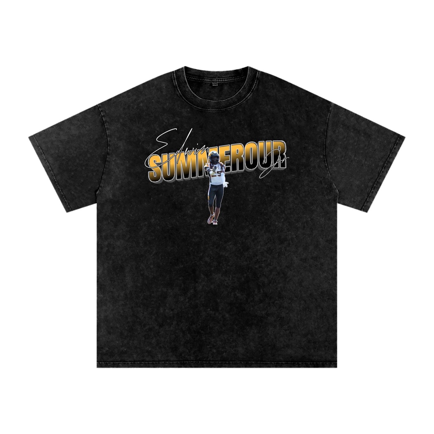 Edwin summerour jr Snow Washed Oversized TEE - Image 1