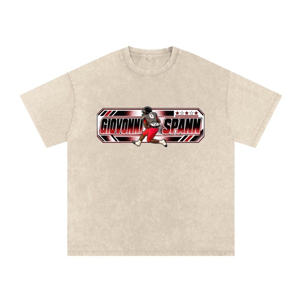 Giovonni Spann Snow Washed Oversized TEE