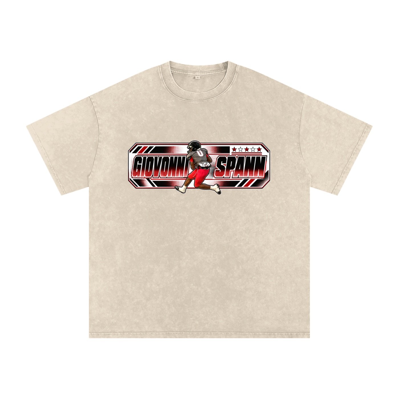 Giovonni Spann  Snow Washed Oversized TEE - Image 3