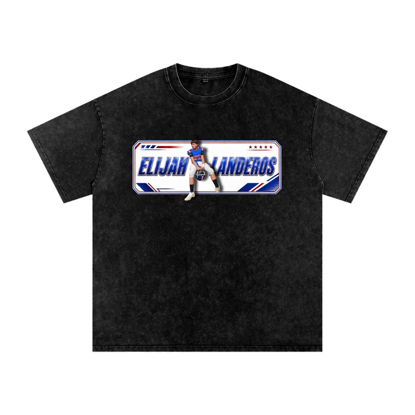 Elijah Landeros Snow Washed Oversized TEE - Image 1