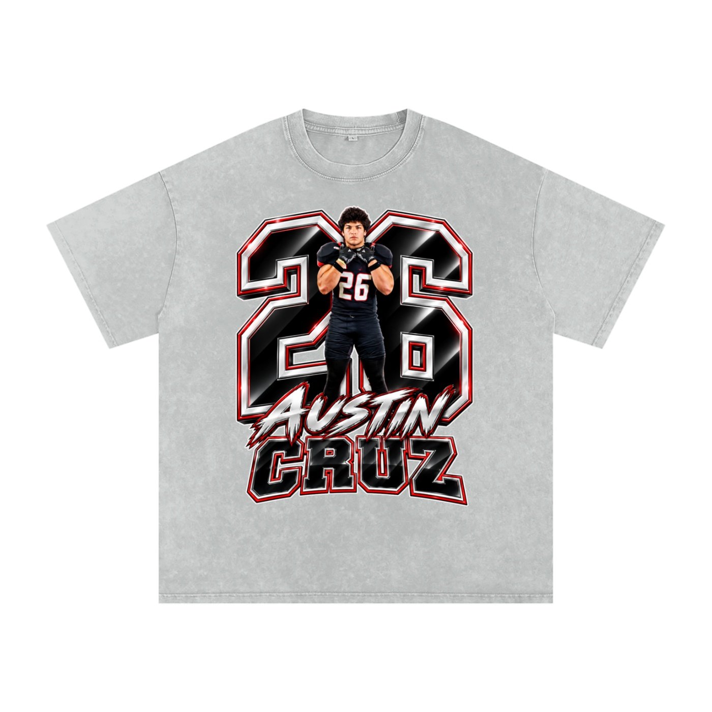 Austin Cruz Snow Washed Oversized TEE - Image 3