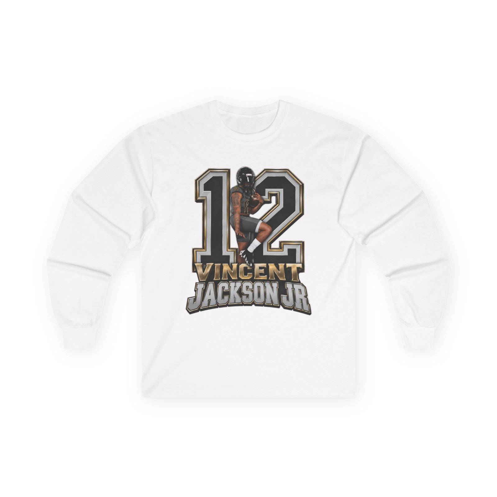 Vincent Jackson Jr Unisex Cotton Long Sleeve Tee - Image 2