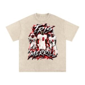 Iris Merrill Snow Washed Oversized TEE - Image 2