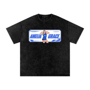 Amelia Grace Snow Washed Oversized TEE - Image 1