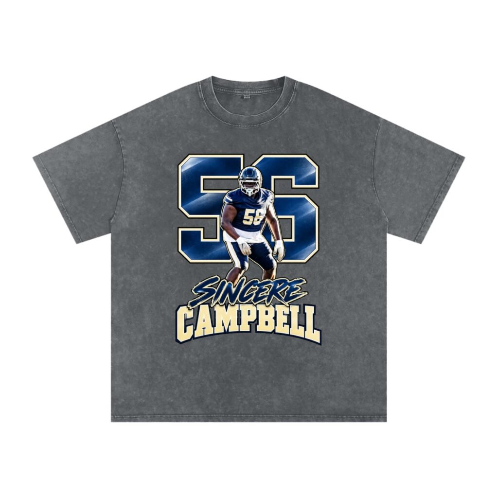 Sincere Campbell Snow Washed Oversized TEE