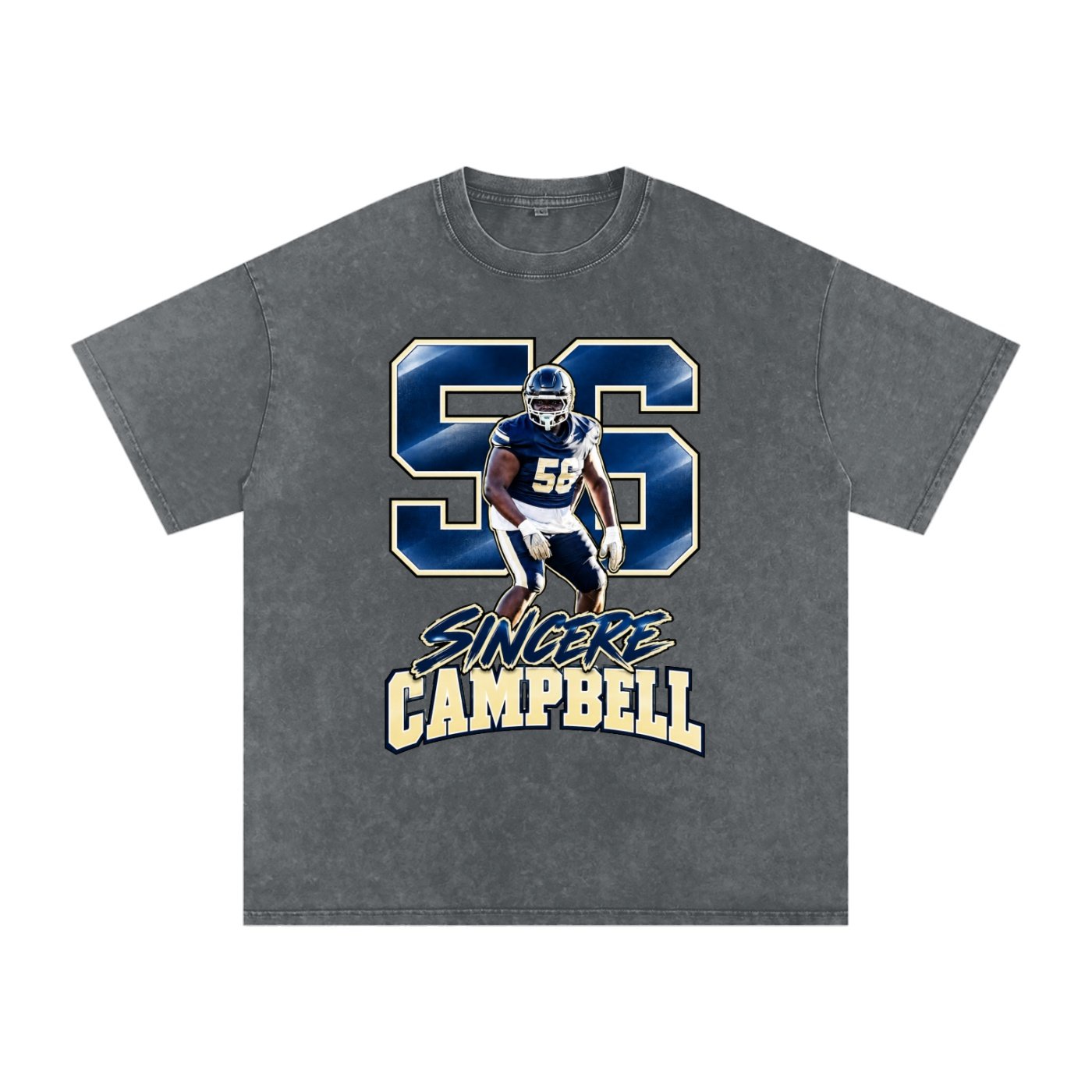 Sincere Campbell Snow Washed Oversized TEE - Image 4