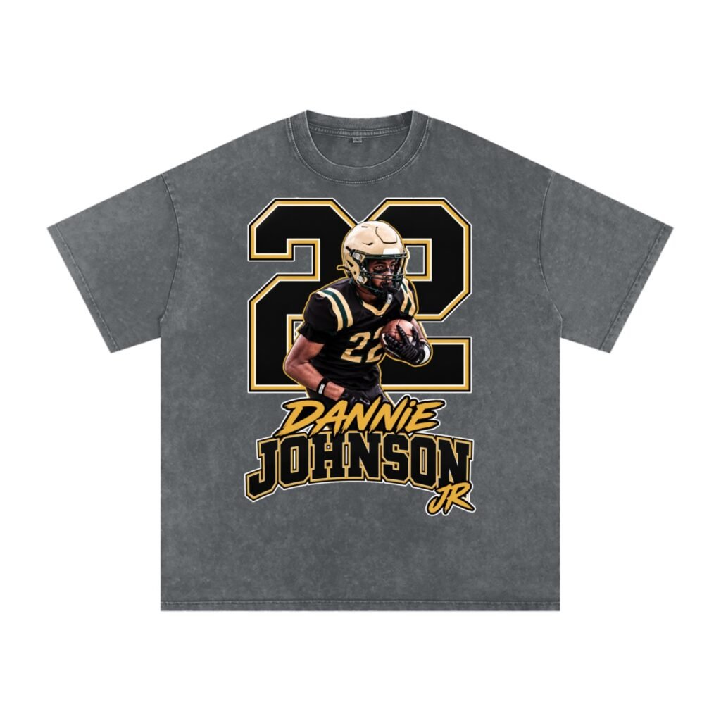 Dannie Johnson jr Snow Washed Oversized TEE