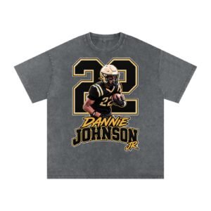 Dannie Johnson jr Snow Washed Oversized TEE - Image 4