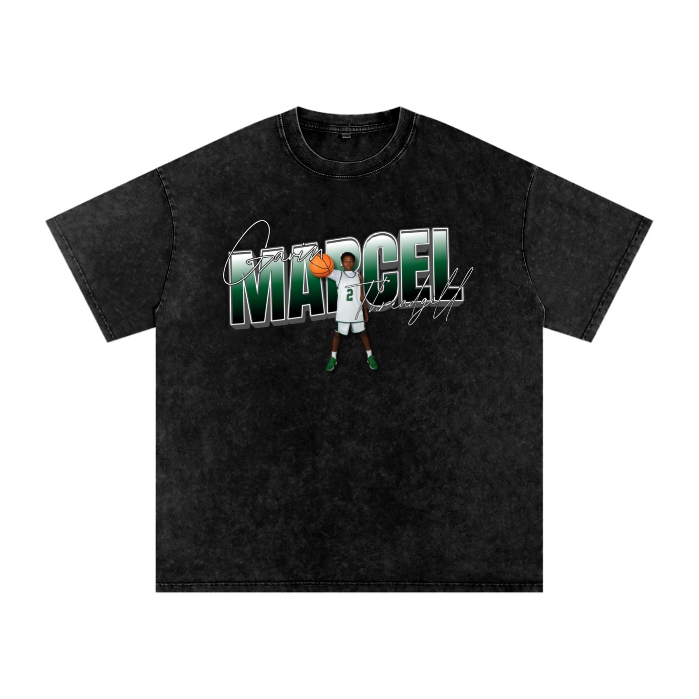 Gavin Marcel Threadgill  Snow Washed Oversized TEE - Image 1