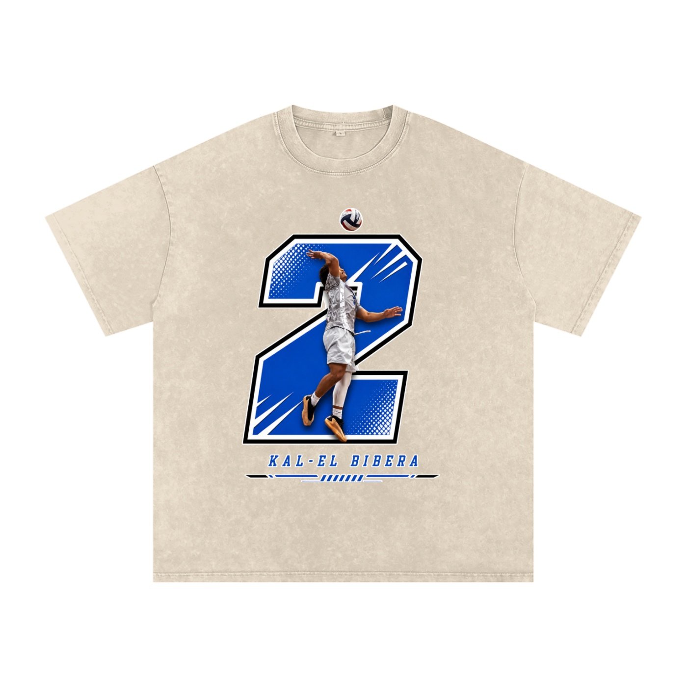 kal-el bibera Snow Washed Oversized TEE - Image 2