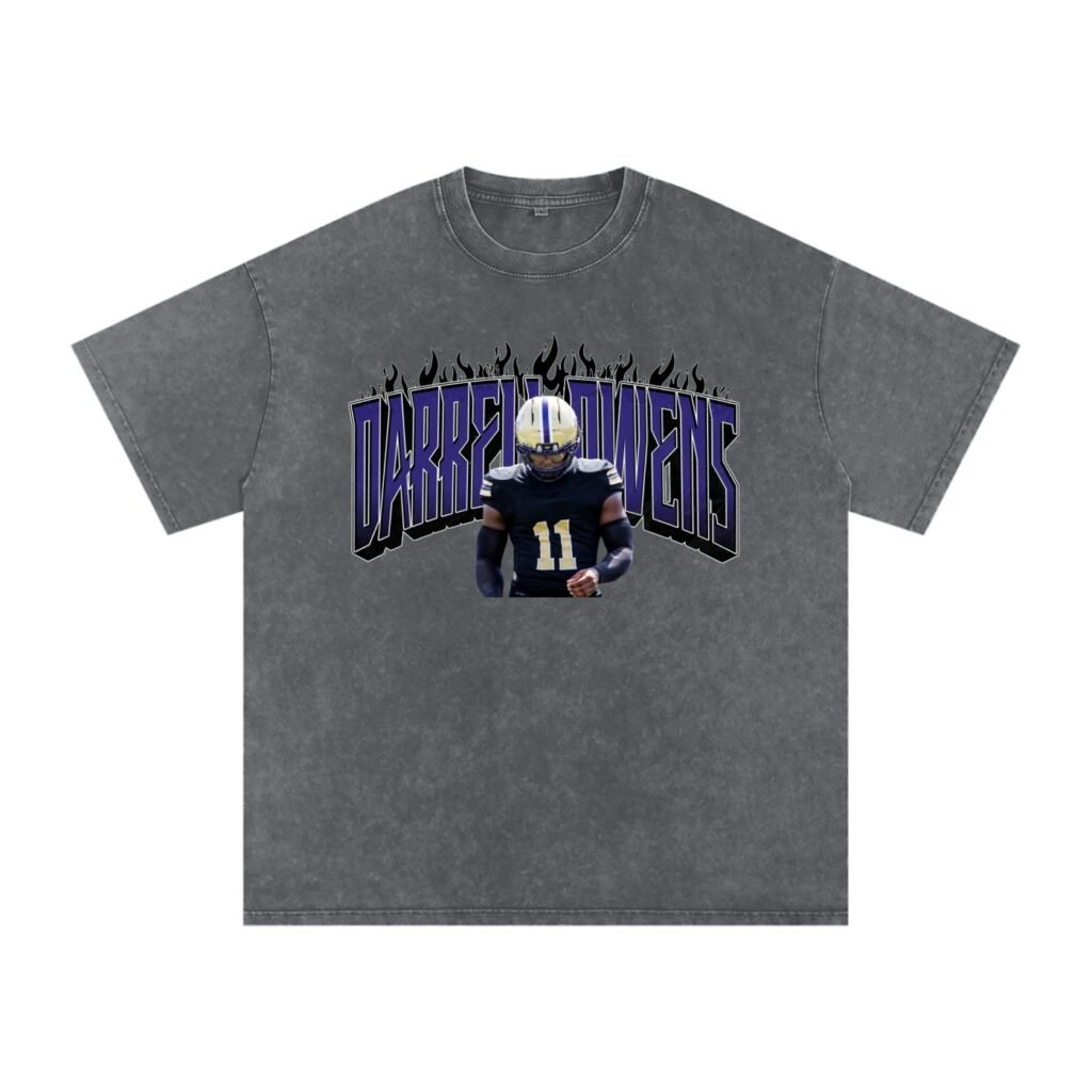 Darrell owens jr Snow Washed Oversized TEE