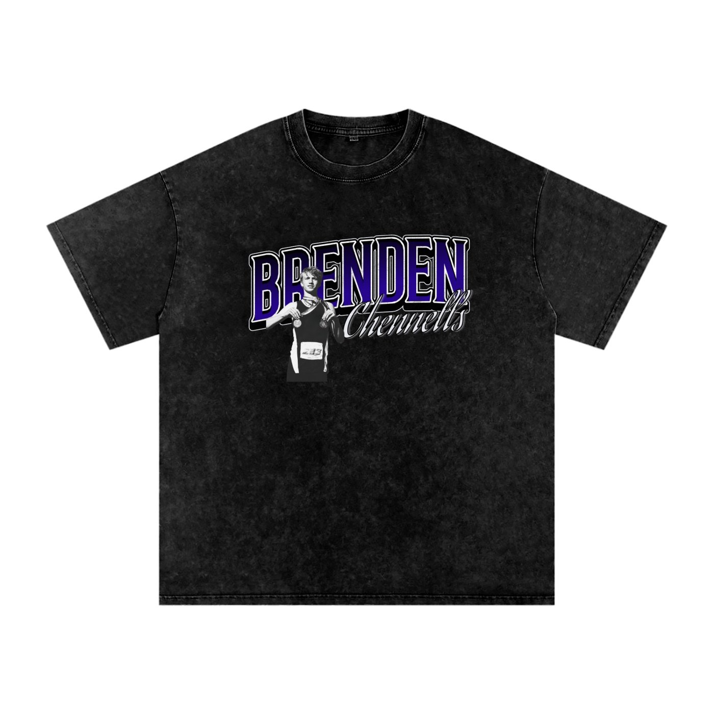 Brenden Chennells Snow Washed Oversized TEE - Image 1