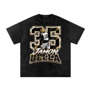 Jamon Della  Snow Washed Oversized TEE - Image 1