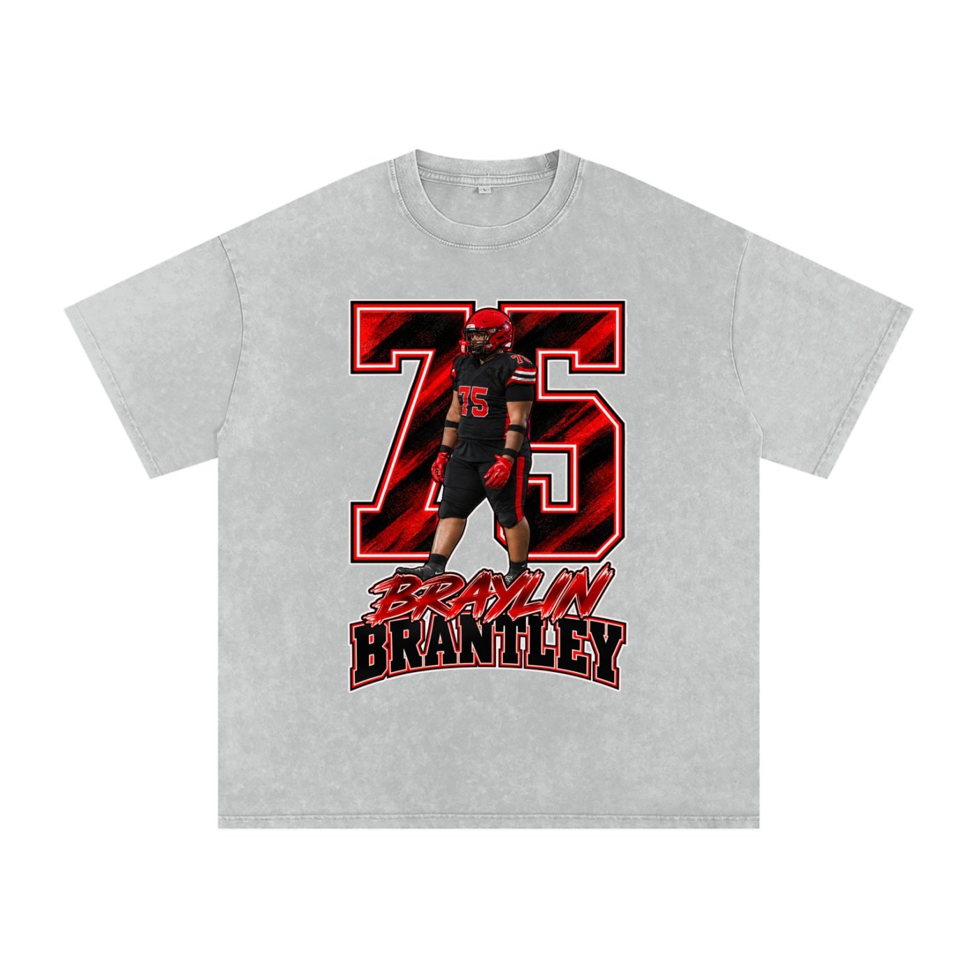 Braylin Brantley Snow Washed Oversized TEE - Image 3