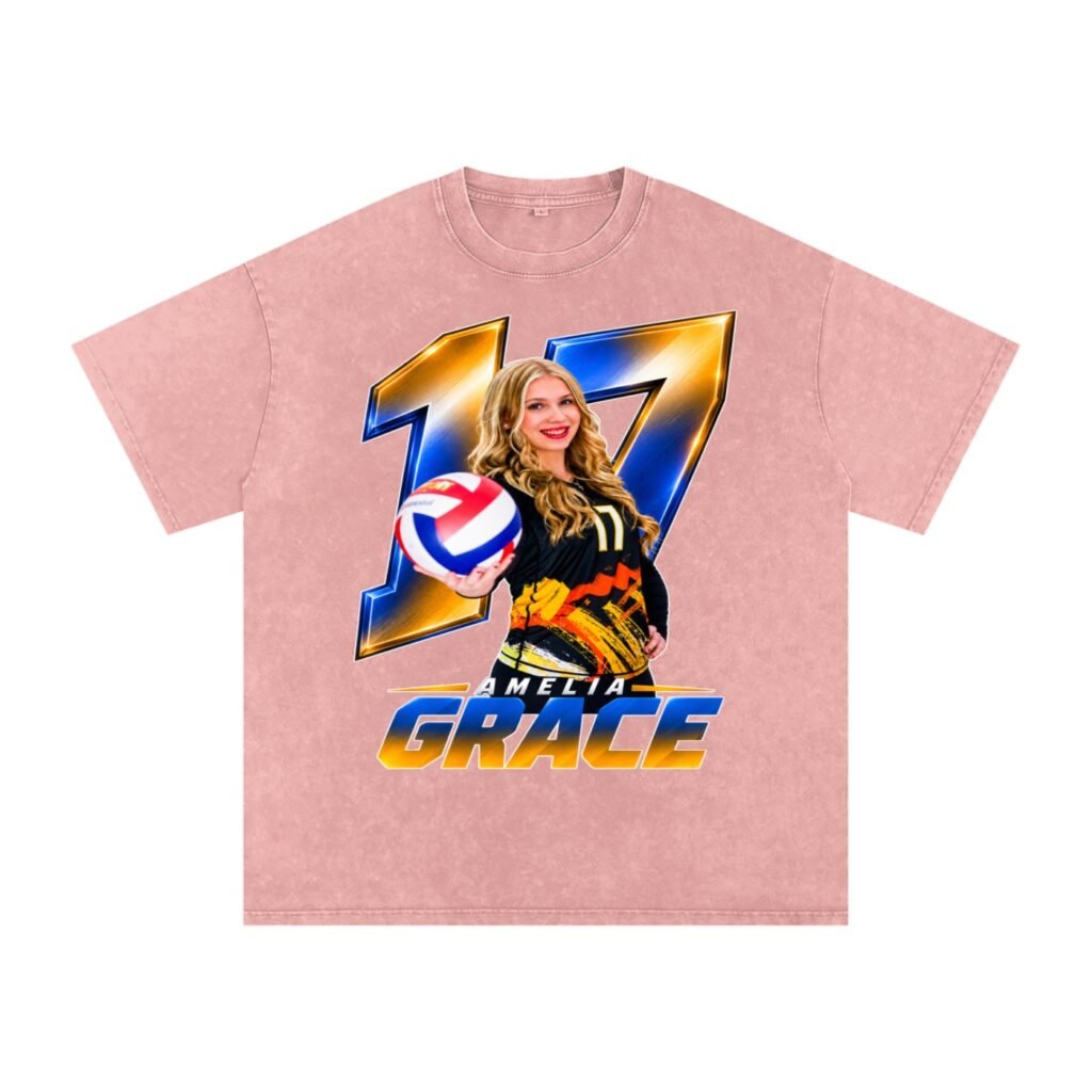 Amelia Grace Snow Washed Oversized TEE