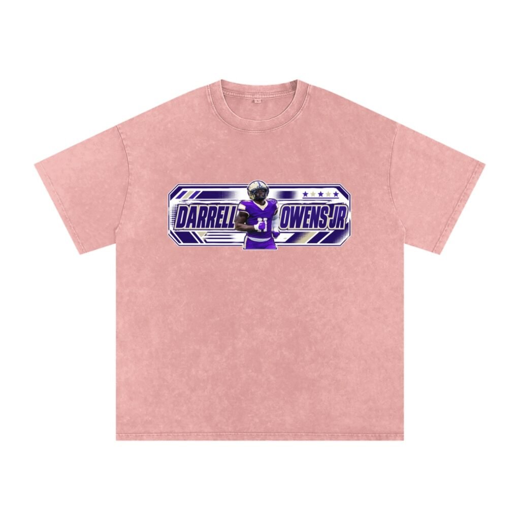 Darrell owens jr Snow Washed Oversized TEE