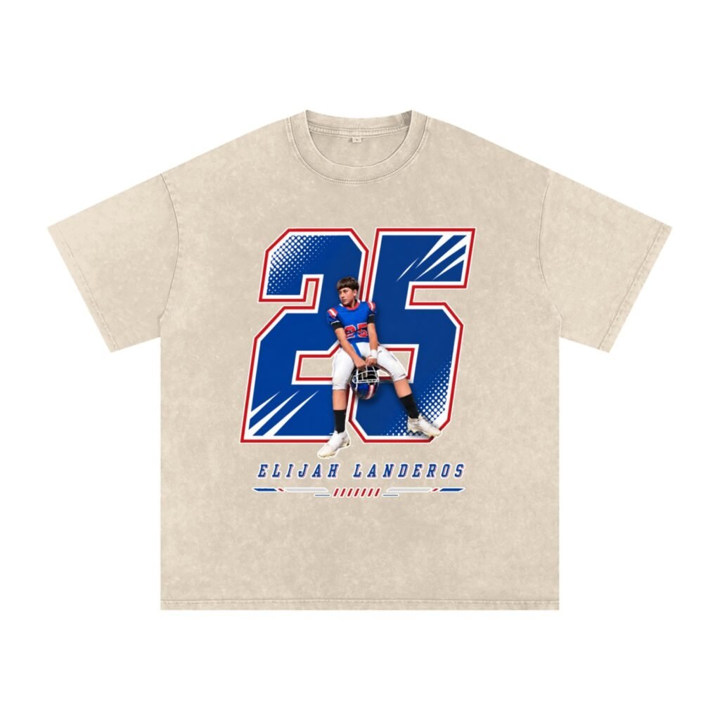 Elijah Landeros Snow Washed Oversized TEE