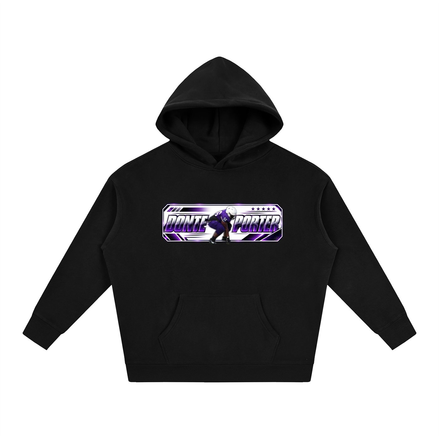 Donte Porter ll  Oversize Fleeced Hoodie - Image 1