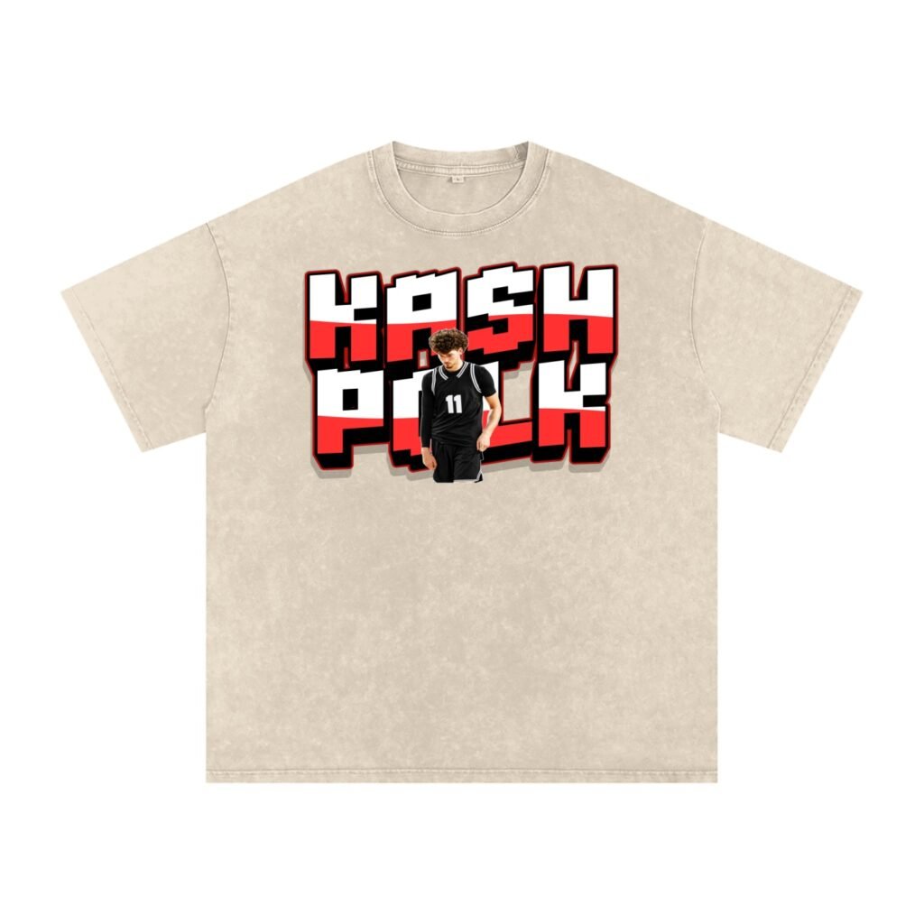 Kash Polk Snow Washed Oversized TEE