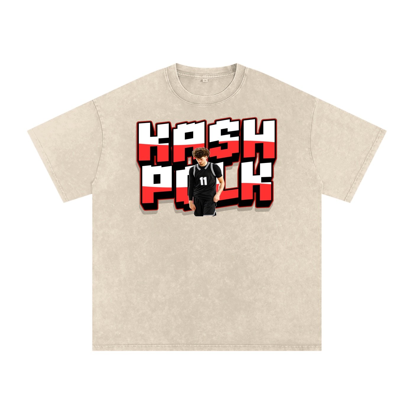 Kash Polk Snow Washed Oversized TEE - Image 2