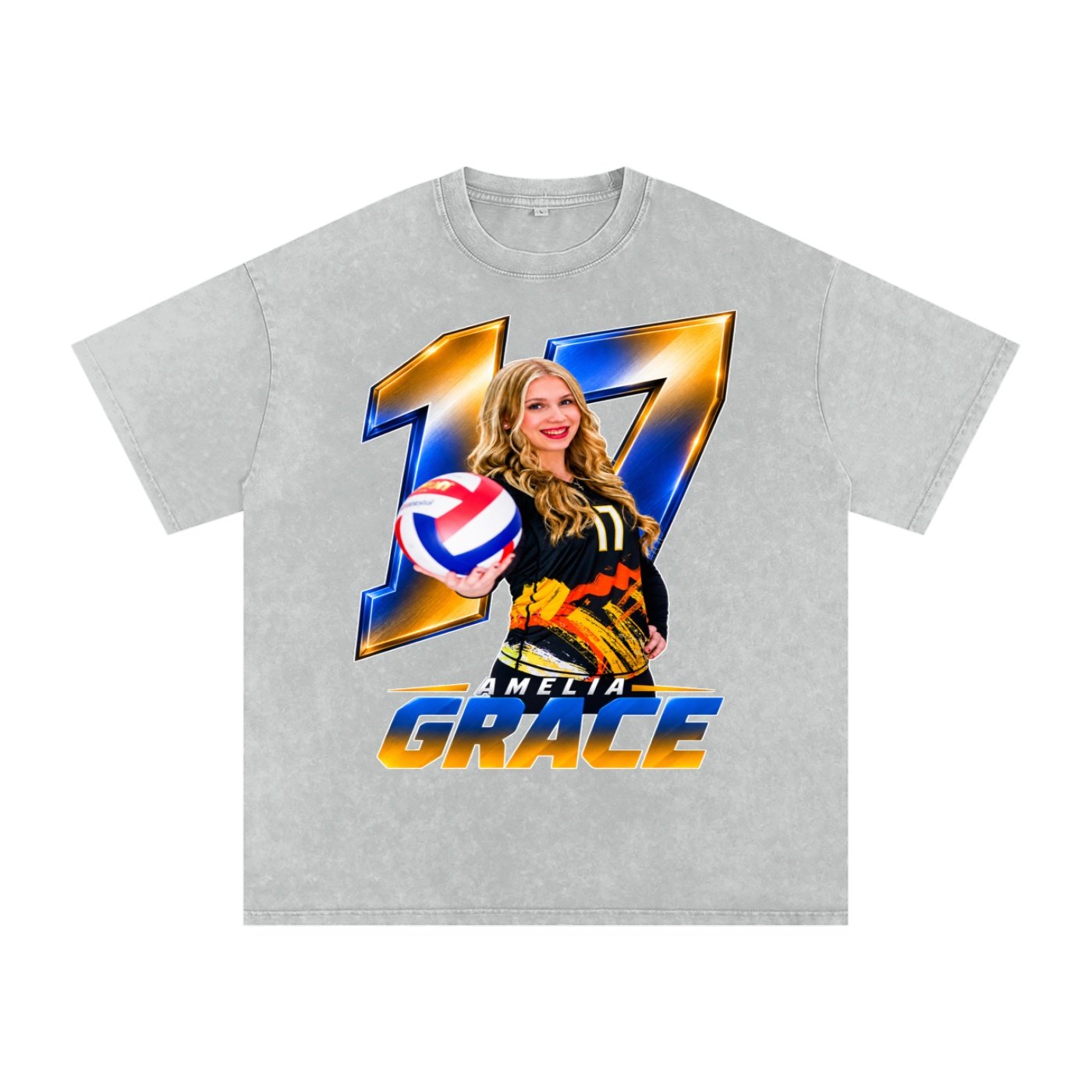 Amelia Grace Snow Washed Oversized TEE - Image 4