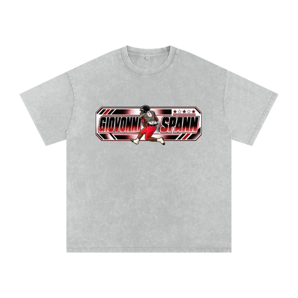 Giovonni Spann Snow Washed Oversized TEE
