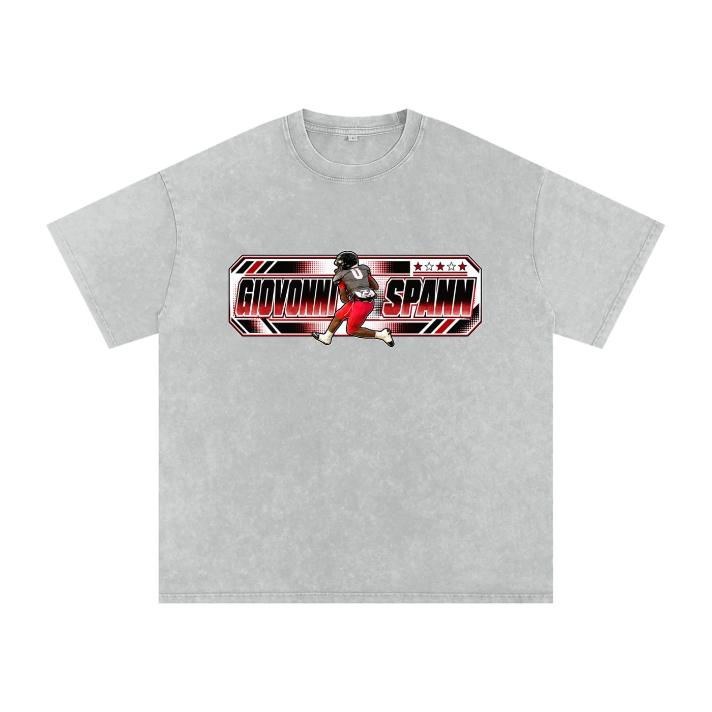 Giovonni Spann  Snow Washed Oversized TEE - Image 5