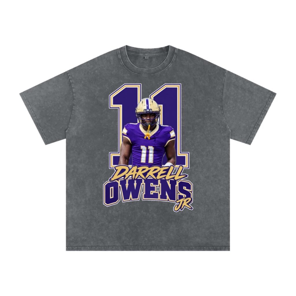 Darrell owens jr Snow Washed Oversized TEE