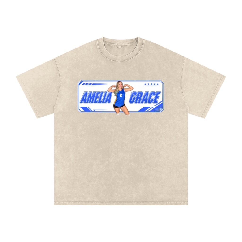 Amelia Grace Snow Washed Oversized TEE