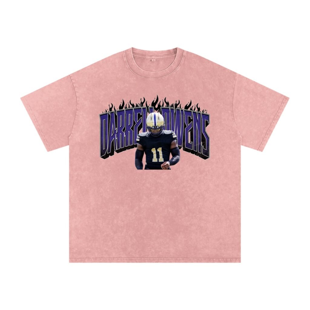 Darrell owens jr Snow Washed Oversized TEE