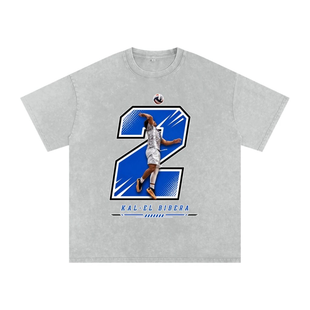 kal-el bibera Snow Washed Oversized TEE