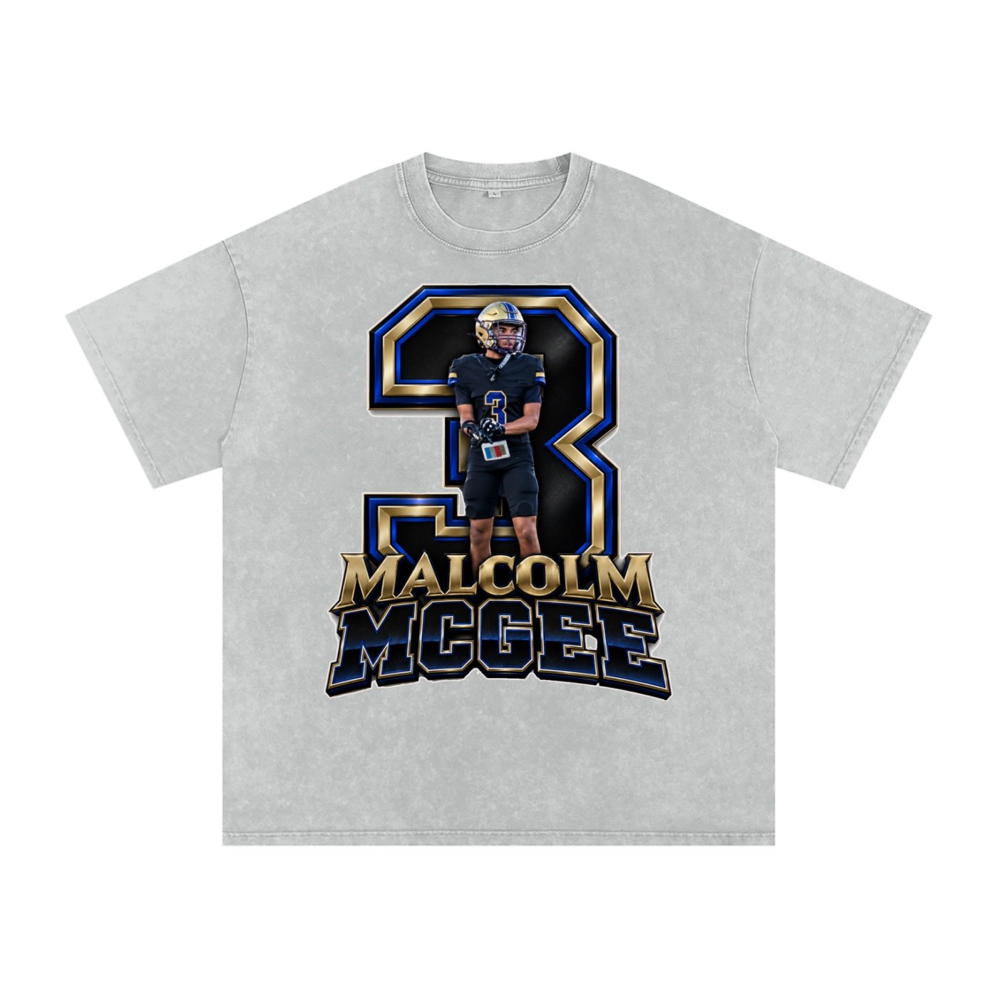 Malcolm McGee Snow Washed Oversized TEE - Image 3