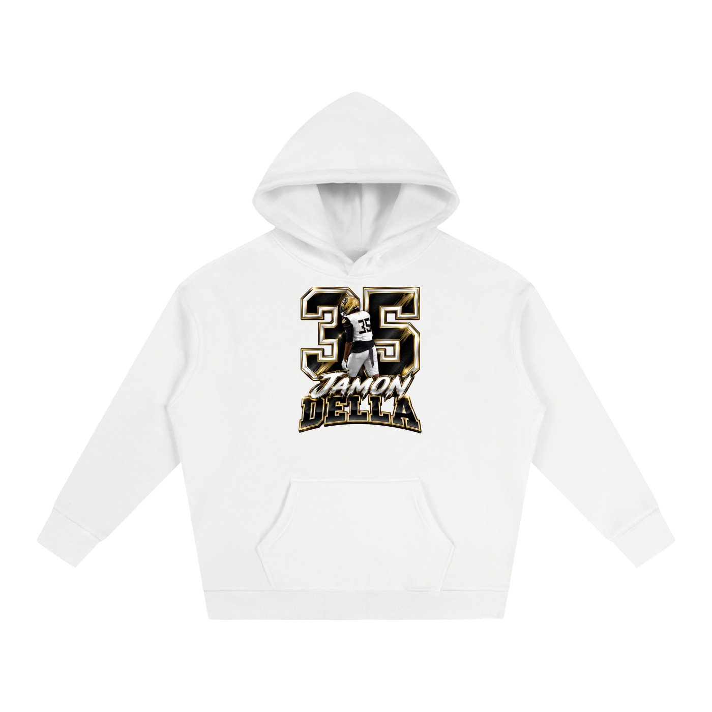 Jamon Della  Oversize Fleeced Hoodie - Image 2