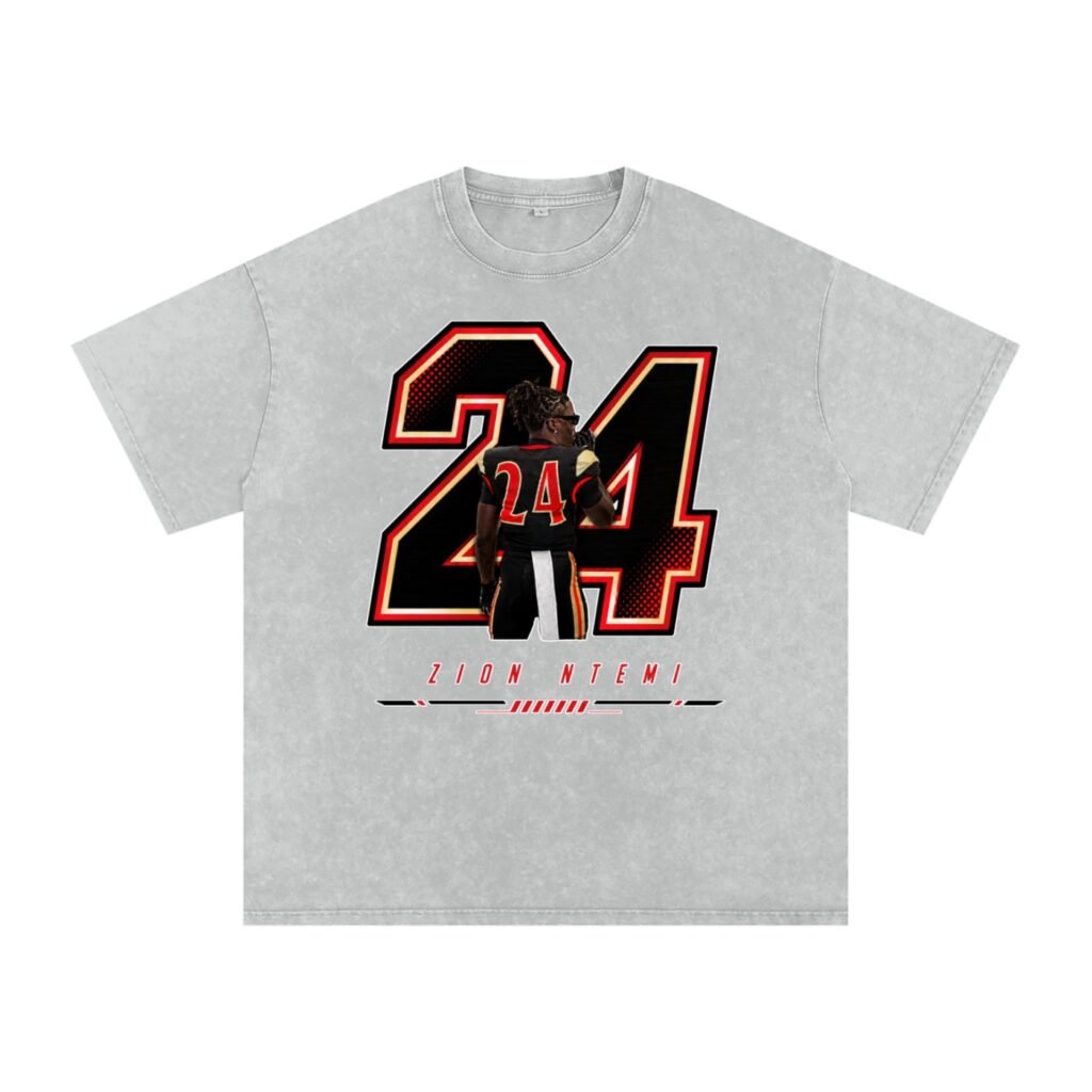 Zion Ntemi Snow Washed Oversized TEE
